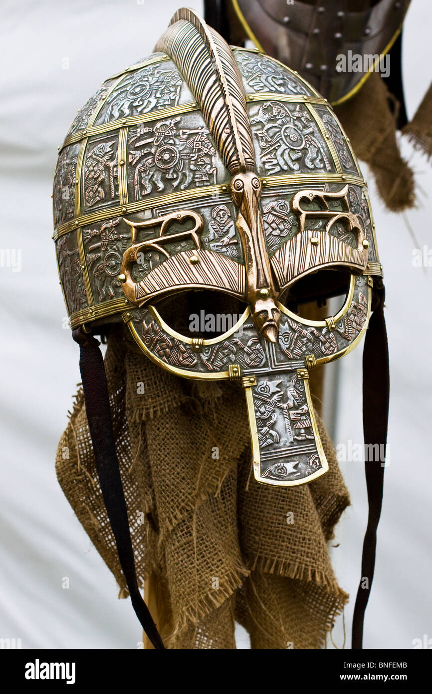 Anglo Saxon replica helmet Stock Photo - Alamy