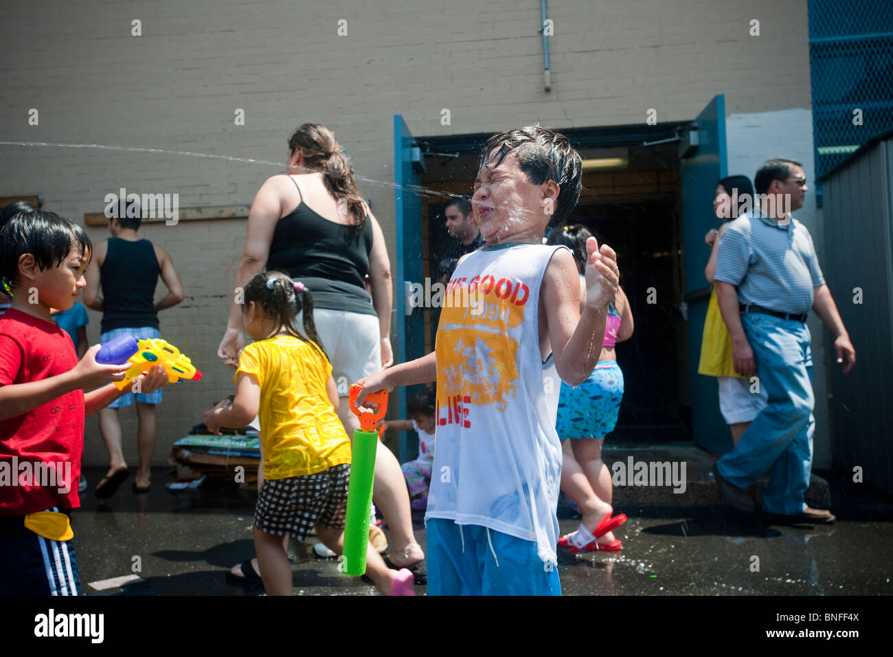 Burmese Water Festival in New York Stock Photo