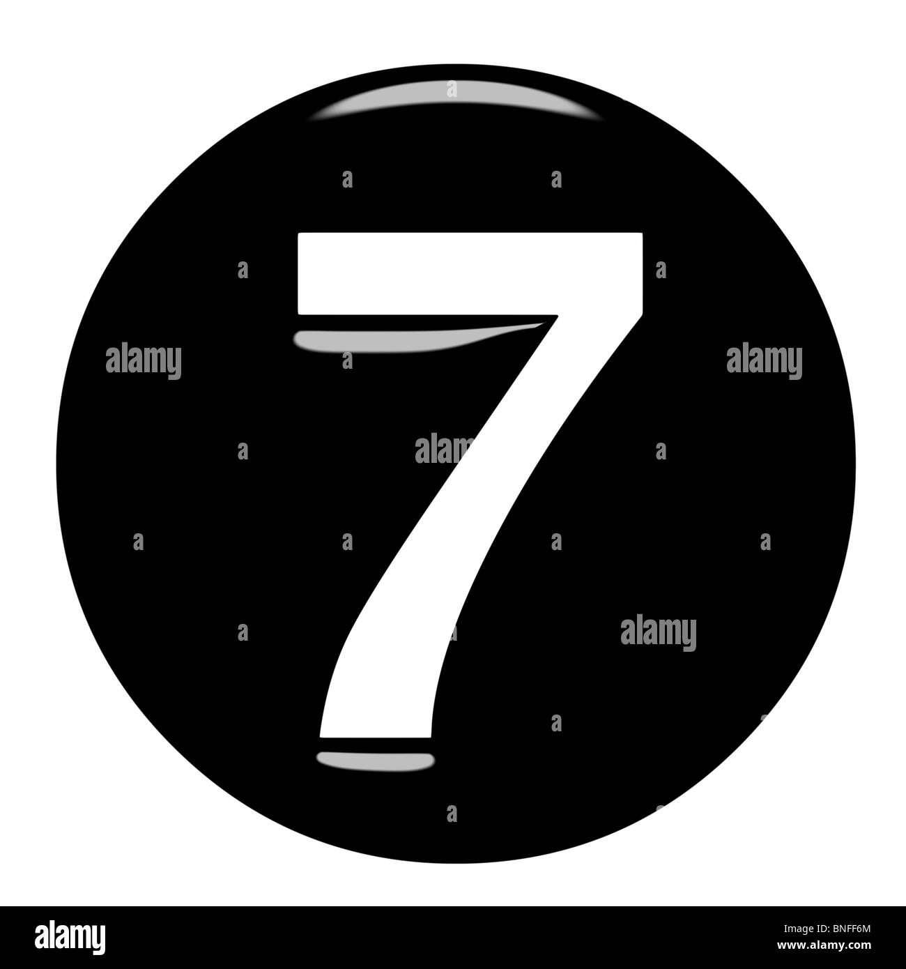 Number seven digit character Black and White Stock Photos & Images - Alamy