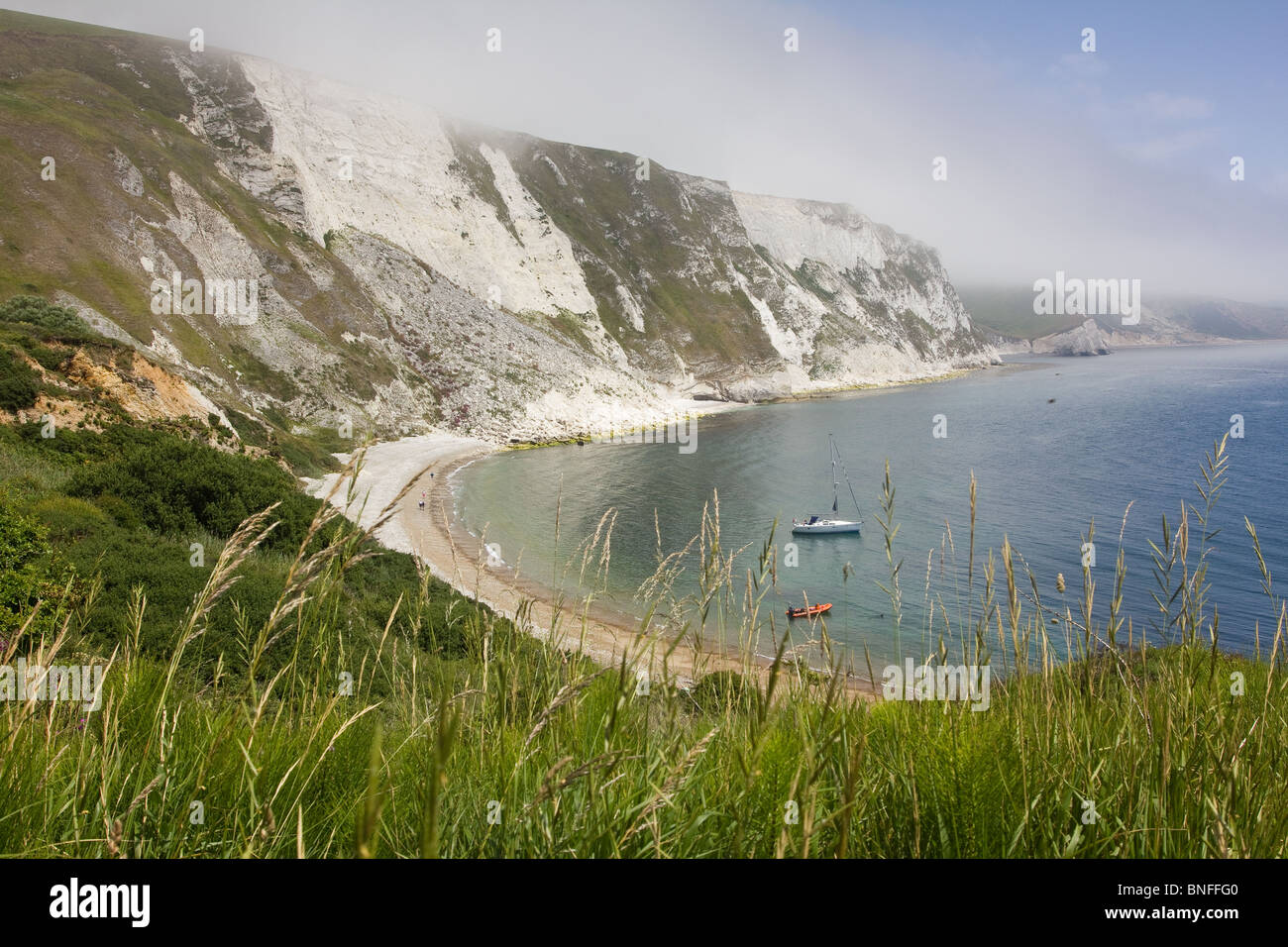 Mupe Bay and Arish Mell on the Dorset coast. Stock Photo