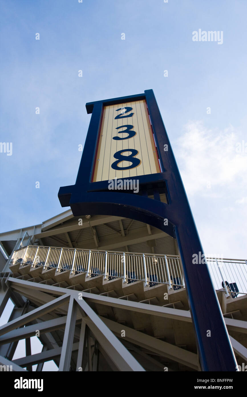 Seating section sign in the new Washington Nationals major league baseball stadium in Washington, D.C. Stock Photo