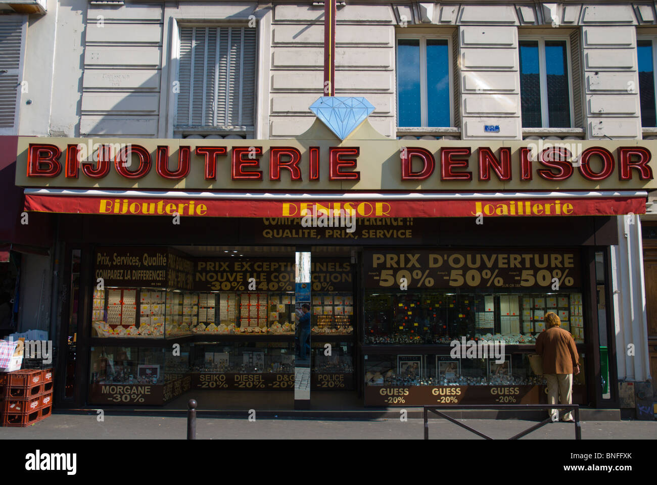 Jeweller's Belleville Paris France Europe Stock Photo - Alamy