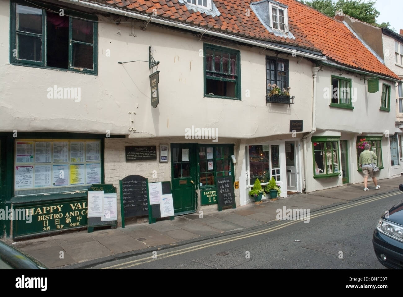 Our Lady's Row in Goodramgate, York. Yhe oldest surviving row of houses in the city, dating from 1316 Stock Photo