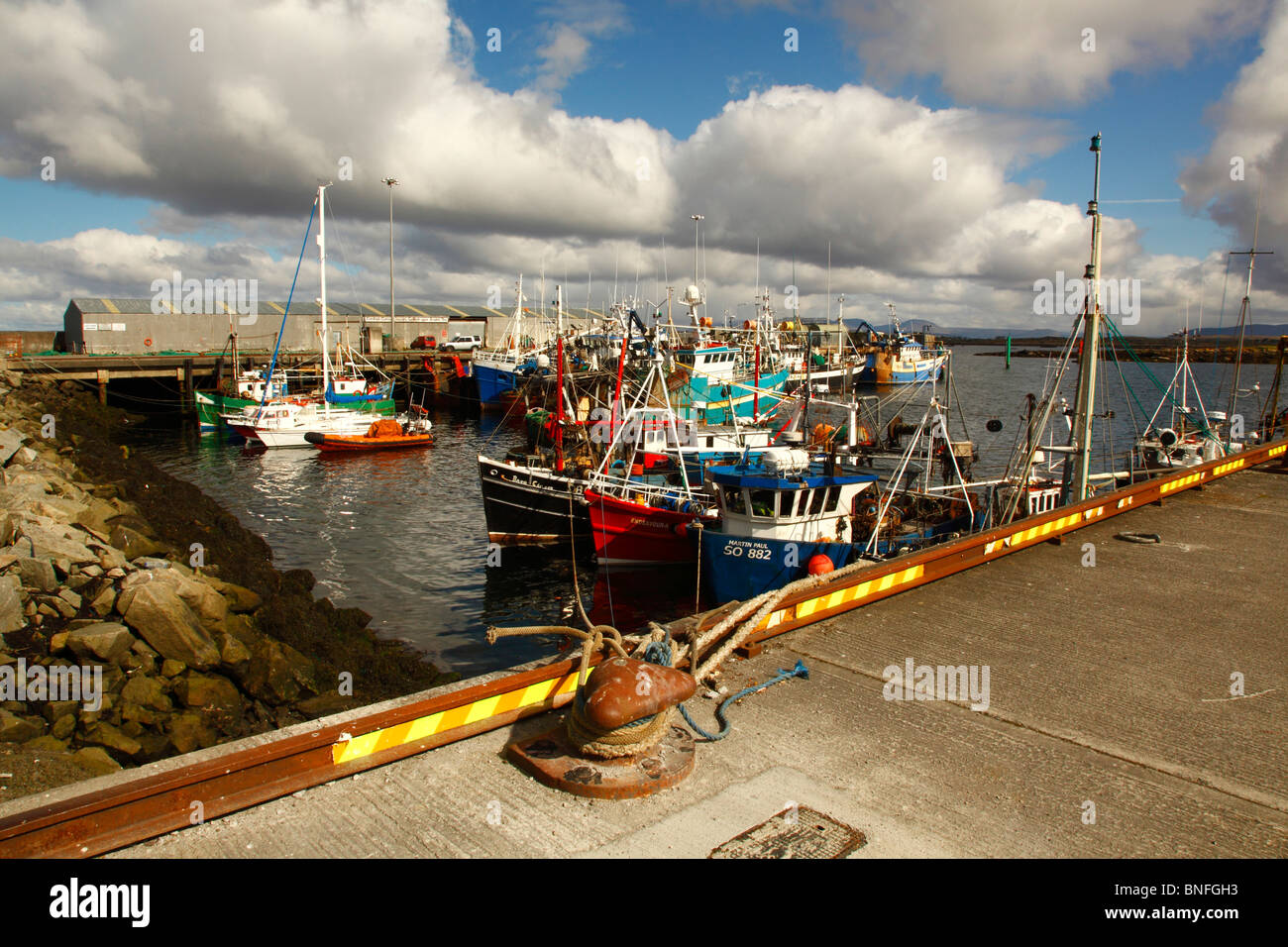 Rossaveel Harbour,Connemara,Co Galway,Western Ireland,Eire Stock Photo