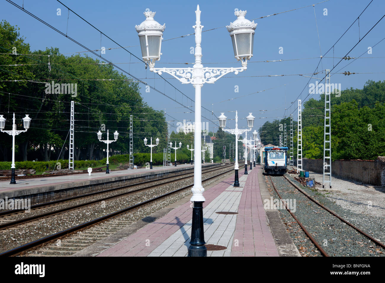 The railway station at Vitoria-Gasteiz, capital of the Basque region in Northern Spain Stock Photo