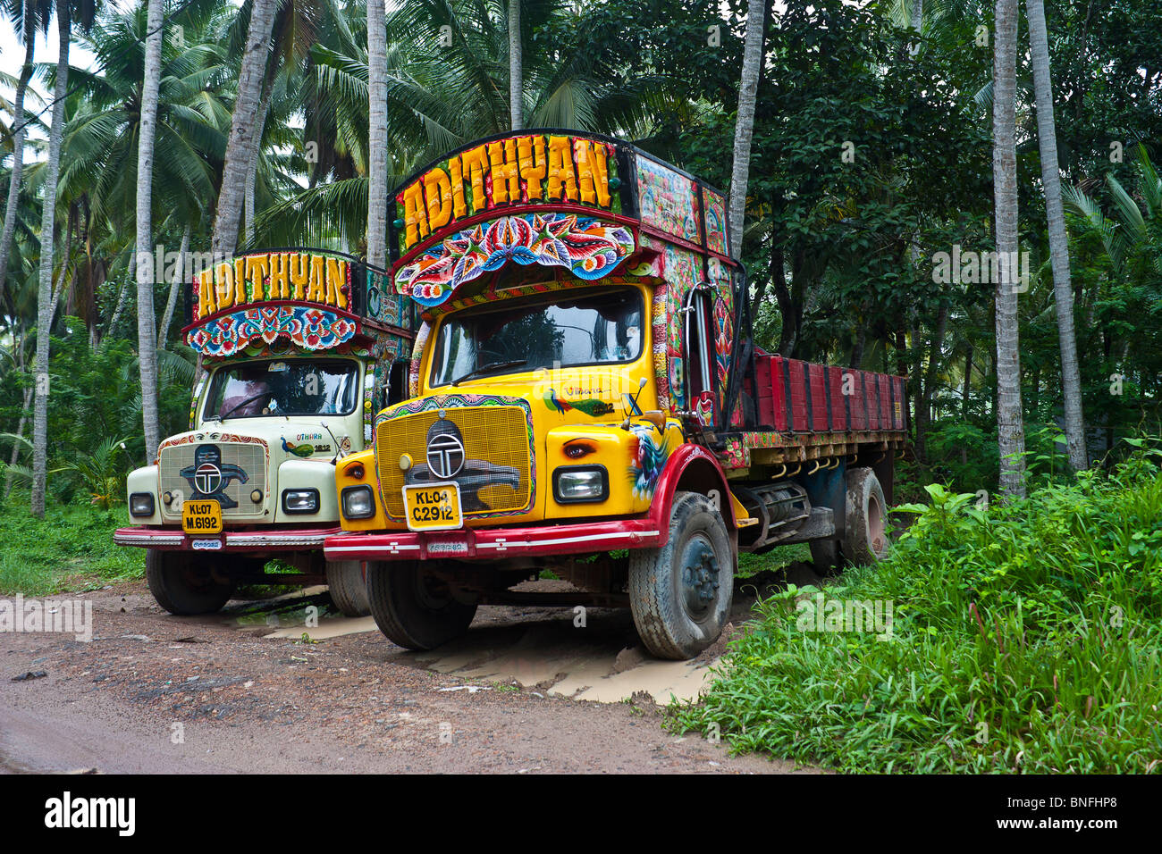 A Lorry in Kerala Stock Photo