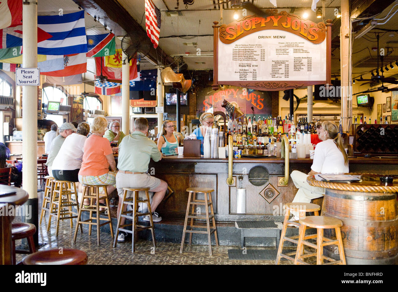 interior of Sloppy Joe's Bar, Key West, Florida, USA Stock Photo - Alamy