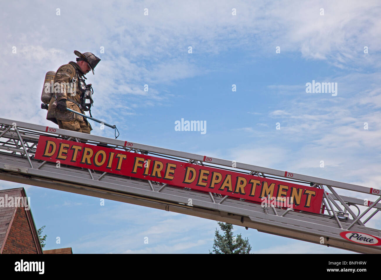 Detroit Firefighter Stock Photo Alamy