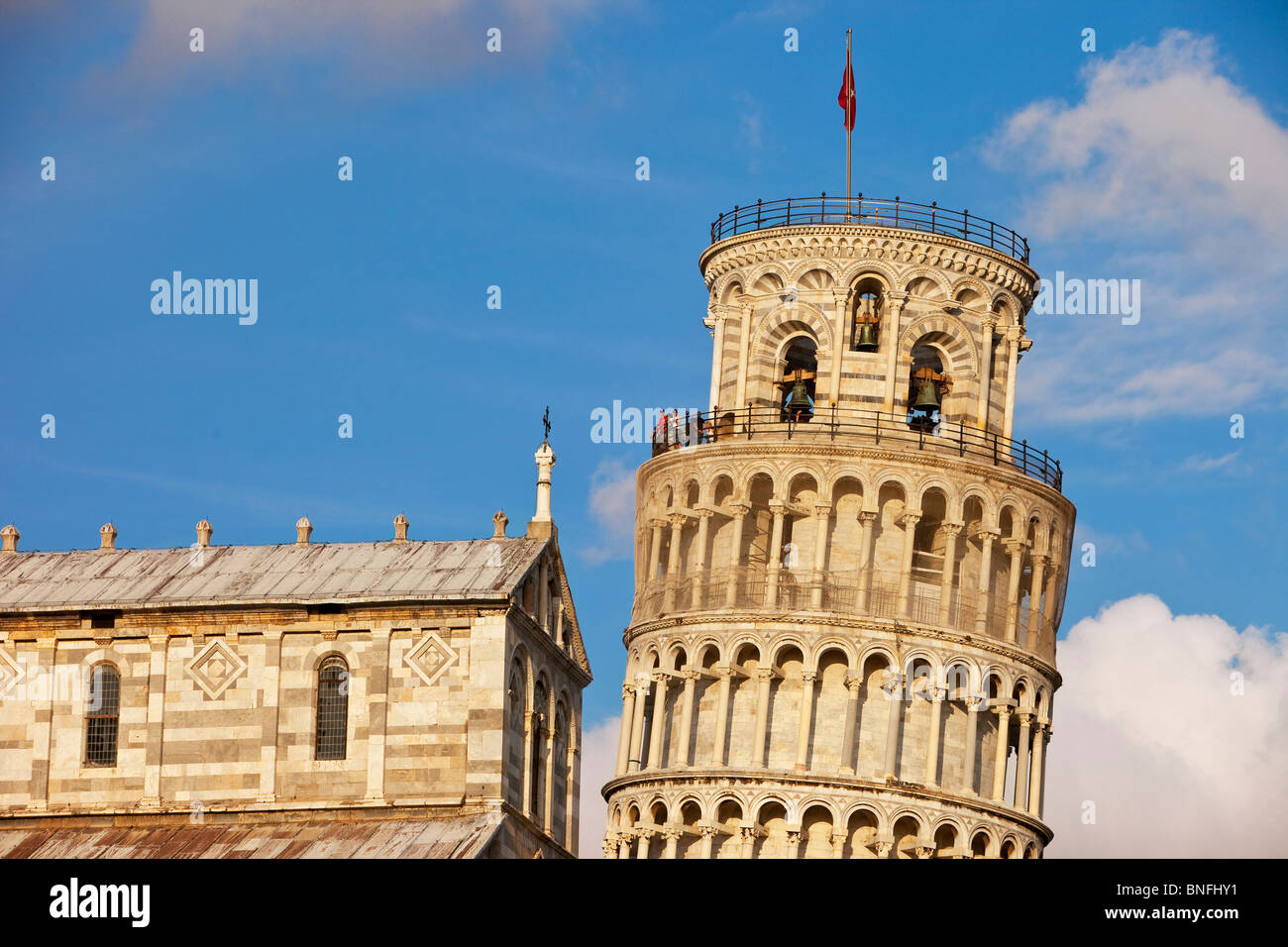 Pisa's leaning tower and Duomo - Santa Maria Assunta, Tuscany Italy Stock Photo