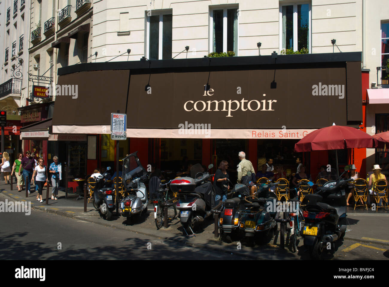 Le Comptoir cafe restaurant bistro exterior St-Germain-des-Pres Paris France Europe Stock Photo
