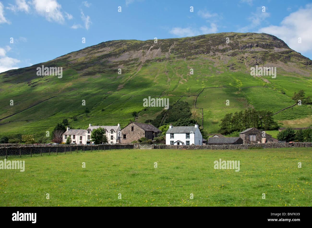 Wasdale Head Inn and farm Wast Water Lake District Cumbria England
