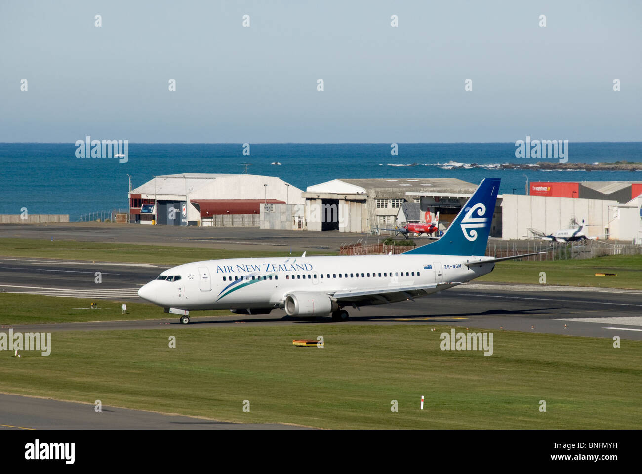 Air New Zealand Boeing 737300 at Wellington Airport, North island, New