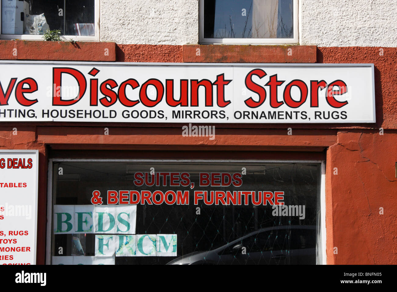 discount-store-sign-above-shop-stock-photo-alamy
