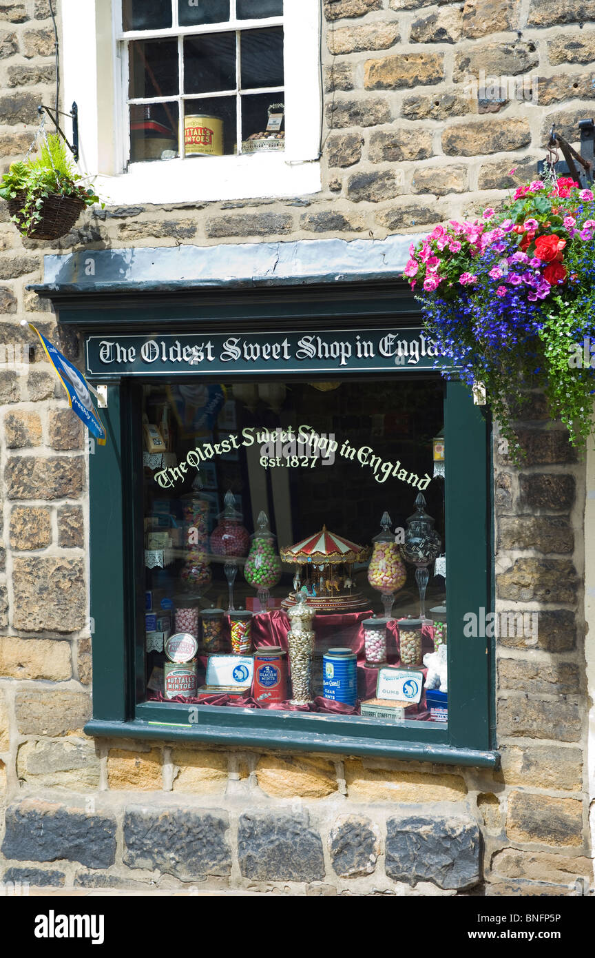 The oldest sweet shop in the UK, Pateley Bridge, North Yorkshire, UK Stock Photo