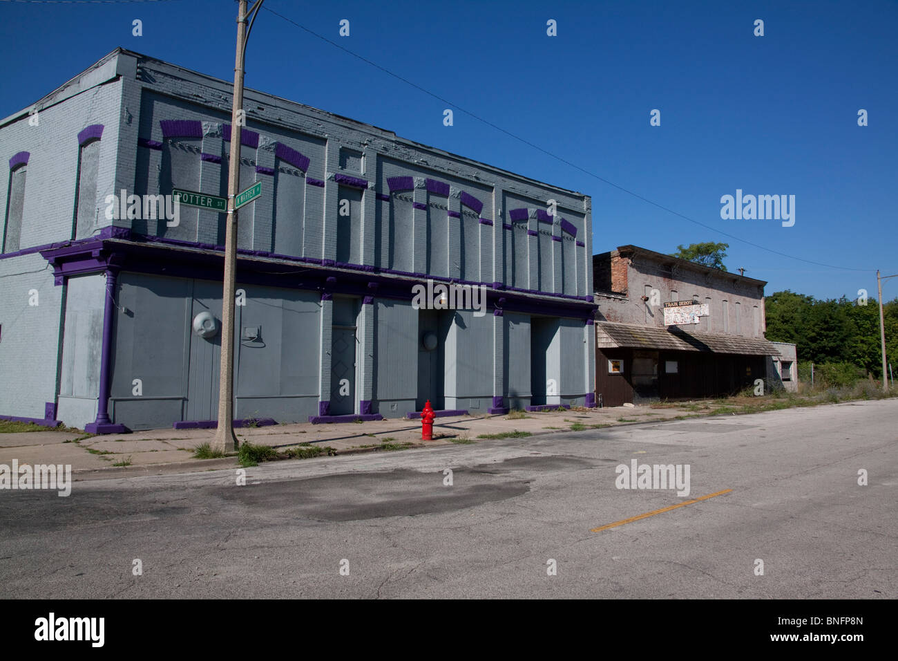 Abandoned buildings Saginaw Michigan USA Stock Photo Alamy