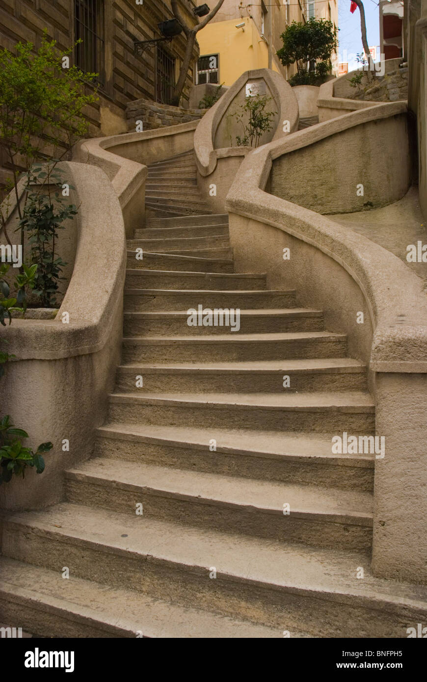 Camondo stairs Beyoglu Istanbul Turkey Europe Stock Photo