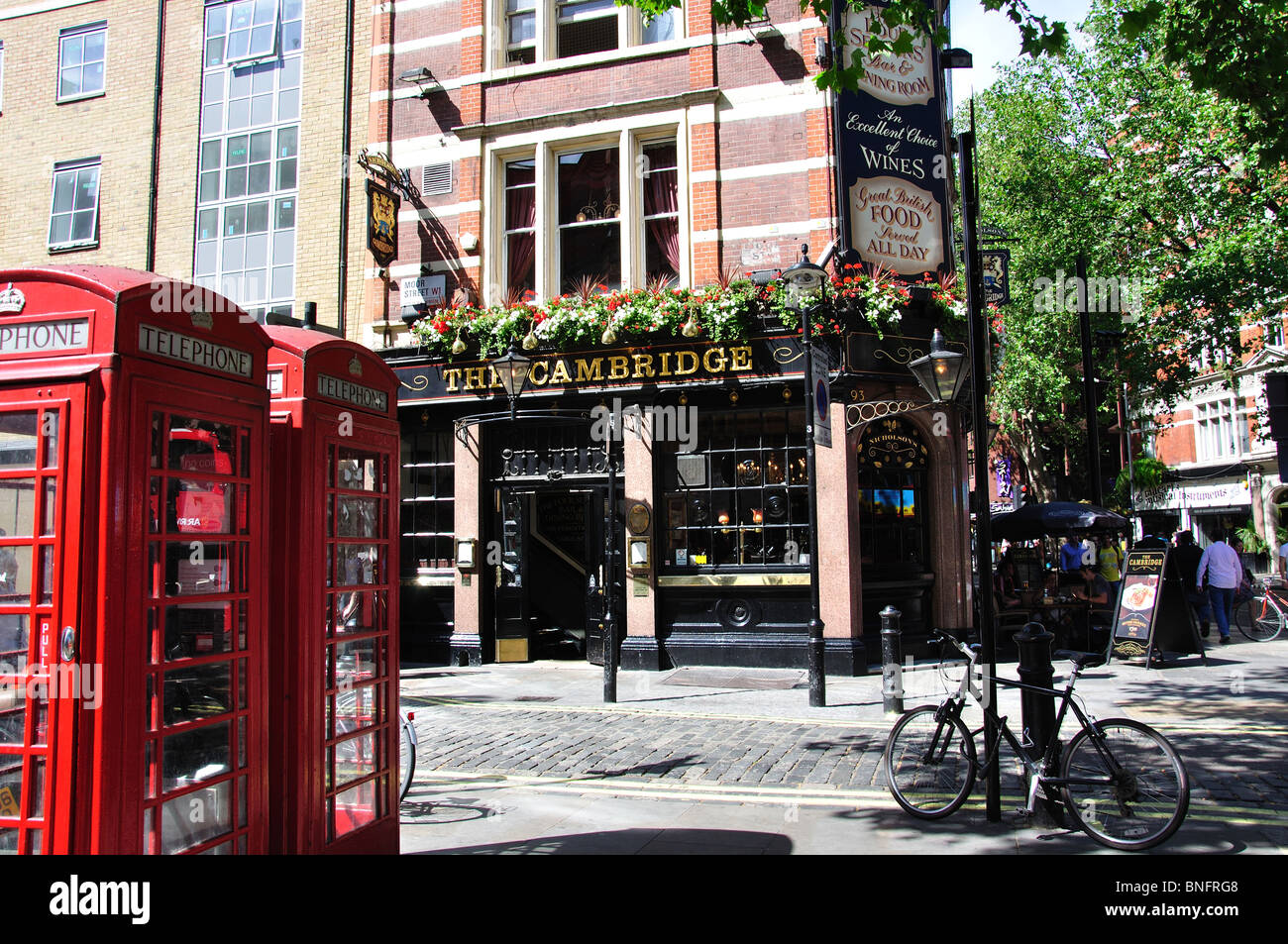 The Cambridge Pub, Charing Cross Road, Soho, City of Westminster, Greater London, England, United Kingdom Stock Photo