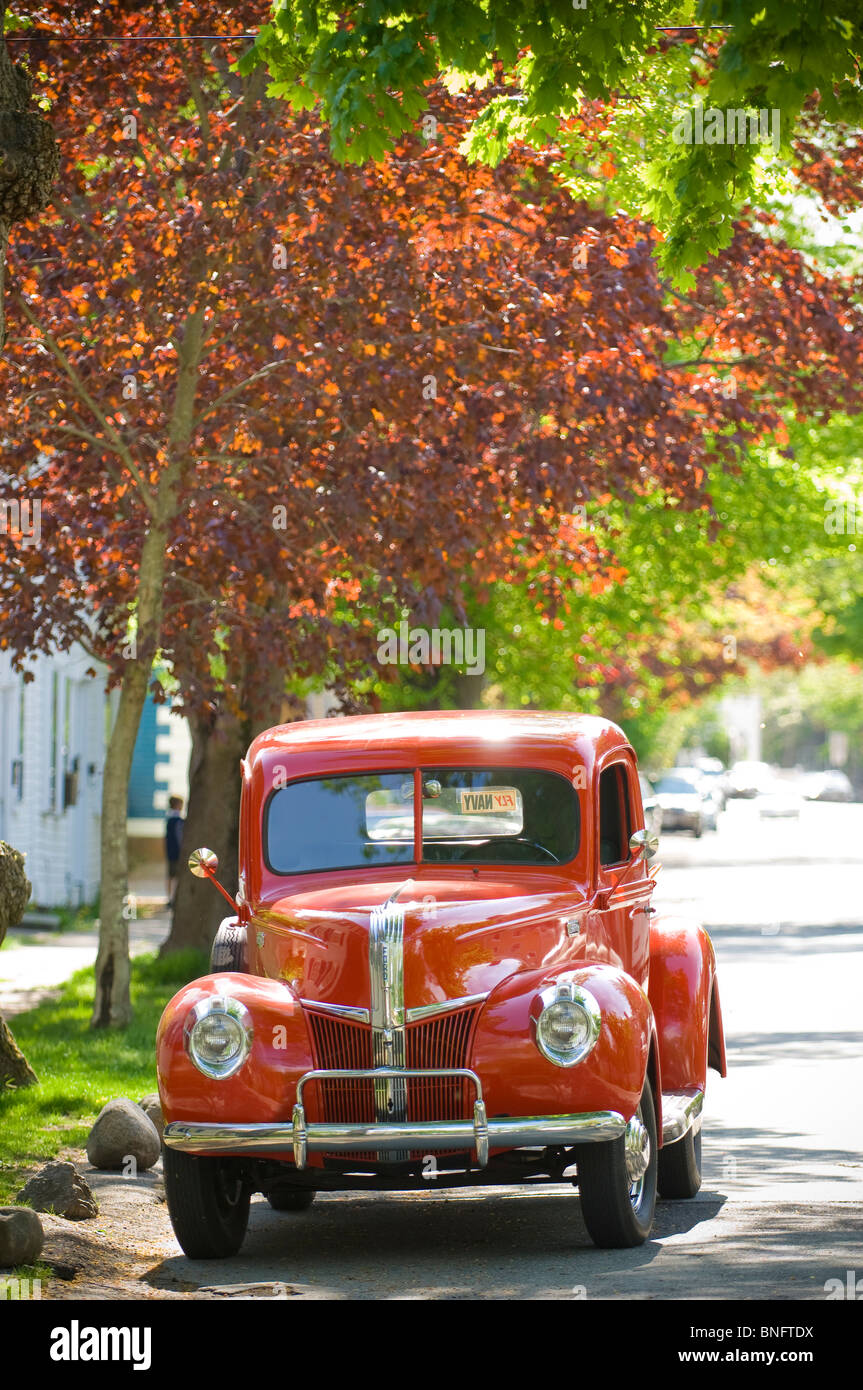 Classic restored 1938 ford pickup truck, Warwick, Rhode Island, USA