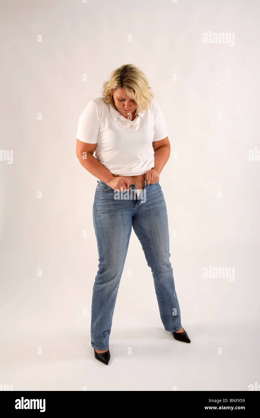 Too tight trousers Stock Photo - Alamy