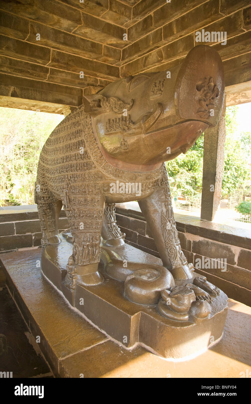 Statue of Varaha third Avatar (Incarnation) of Hindu god Vishnu in form of Boar Varaha Temple Khajuraho Madhya Pradesh India Stock Photo