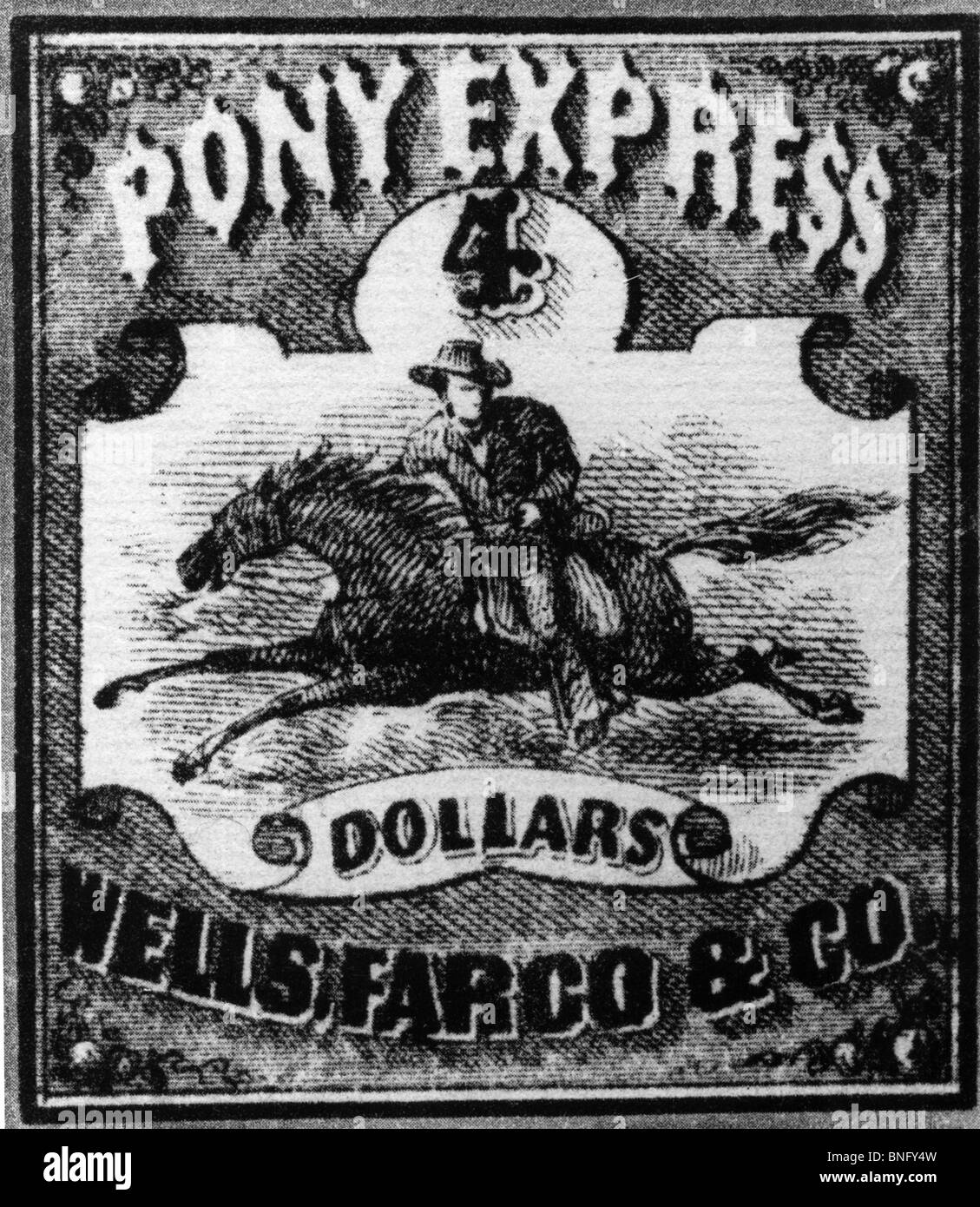 Pony Express, print Stock Photo