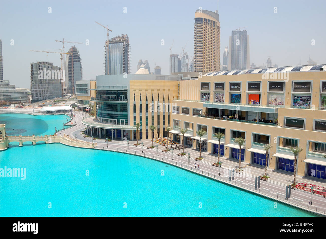 The Dubai Mall is the world's largest shopping mall. It is located in Burj Khalifa complex, Dubai, UAE Stock Photo