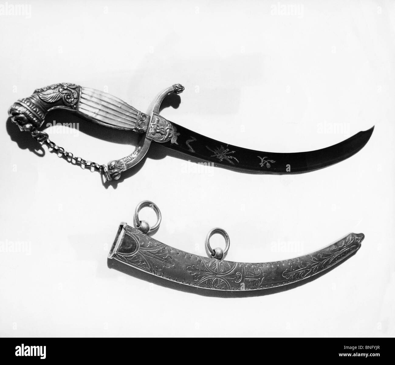 Close-up of two daggers, US Naval Officer's Dirk, War of 1812 Stock Photo
