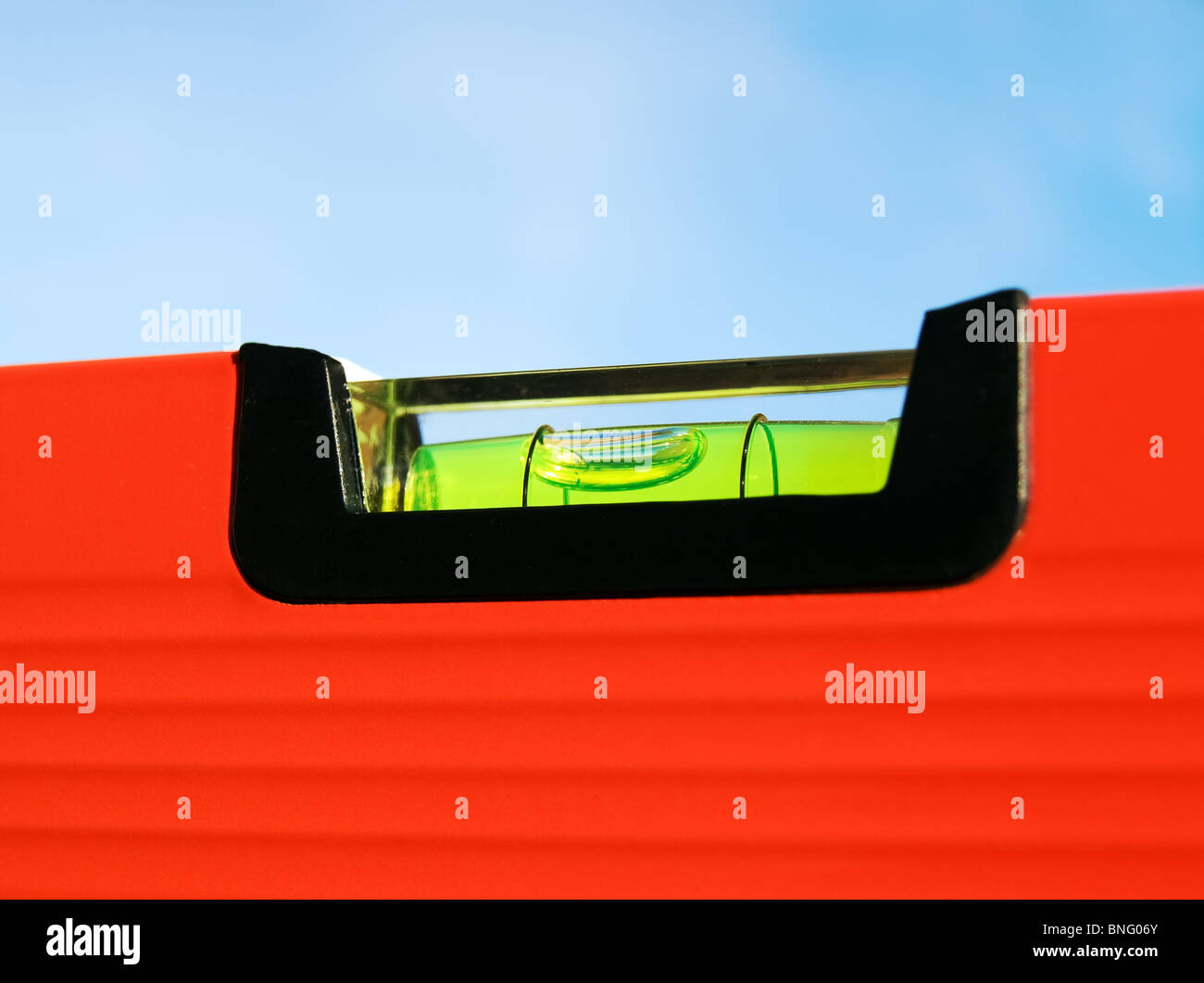 Leveling instrument's bubble closeup Stock Photo Alamy
