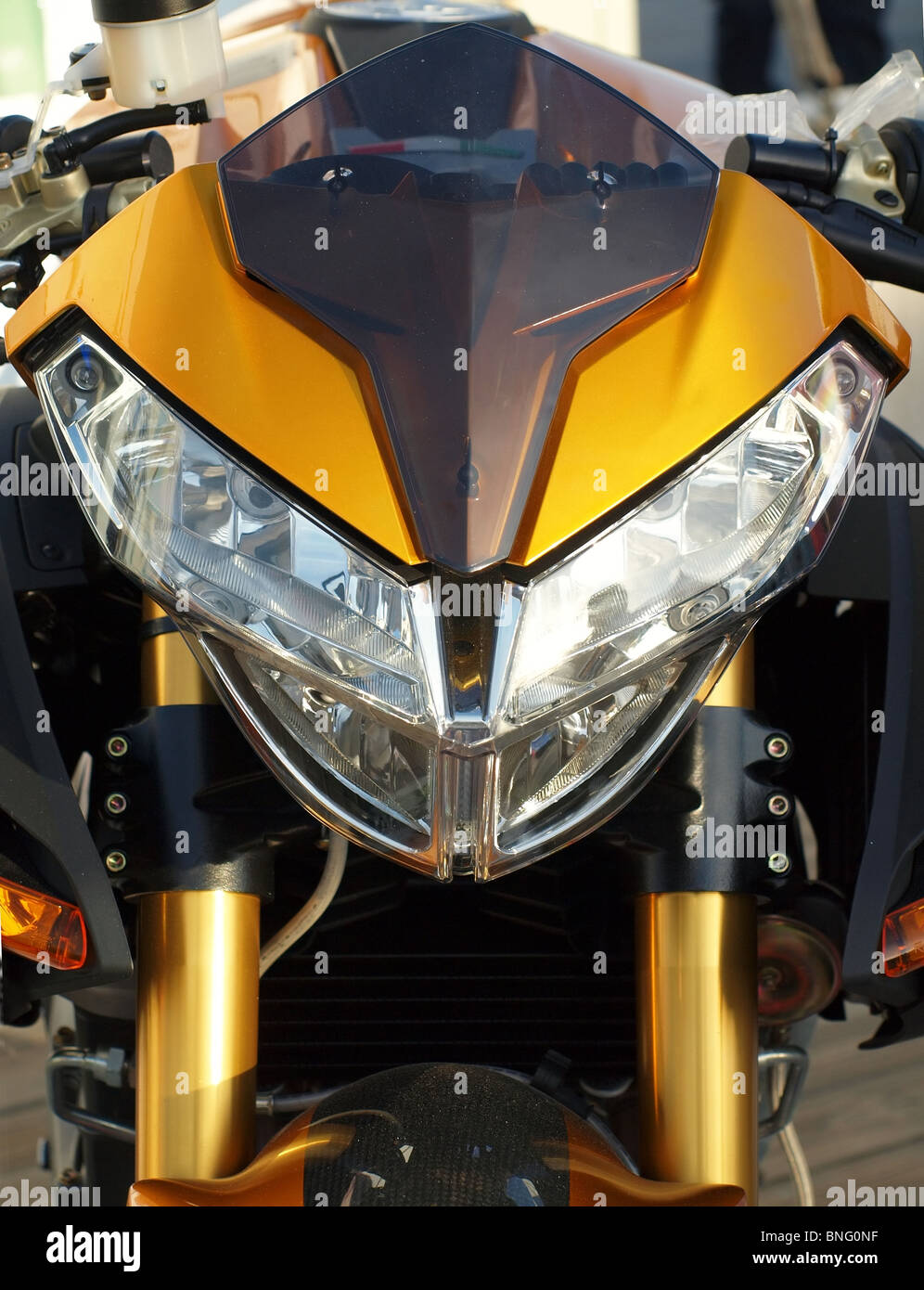 A close up view of a brand new motorcycle Stock Photo Alamy