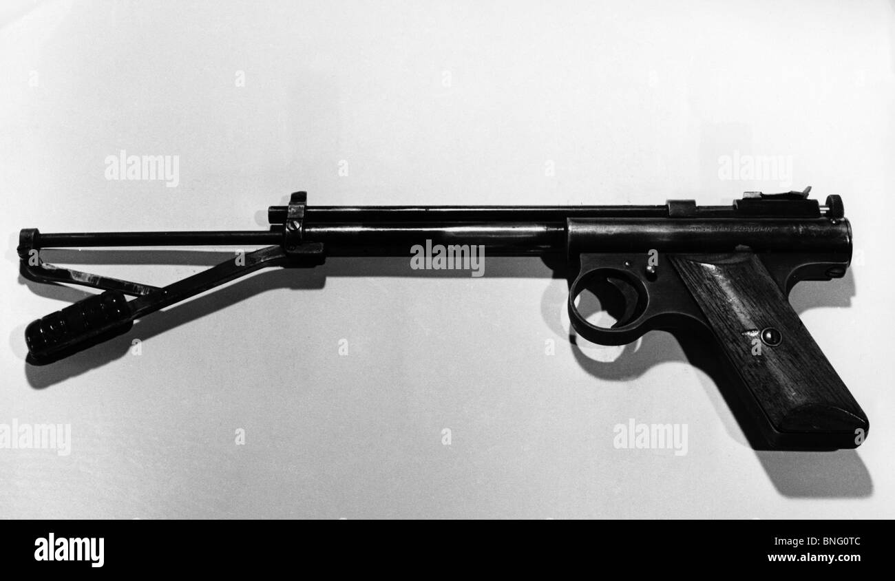 Close-up of an airgun, Benjamin Franklin Air Rifle Company Stock Photo