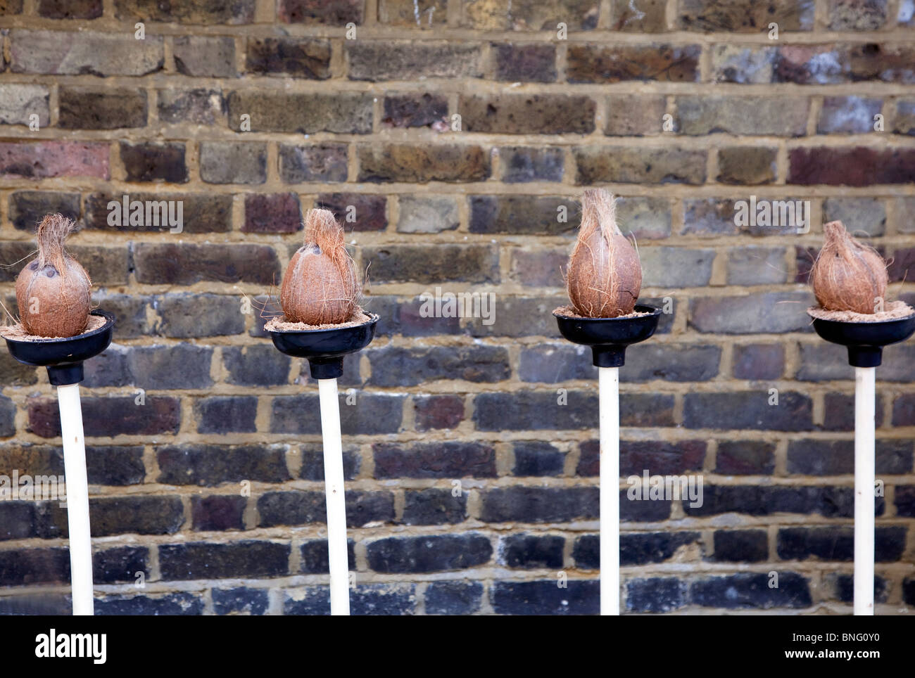 Coconut shy at London street party Stock Photo Alamy