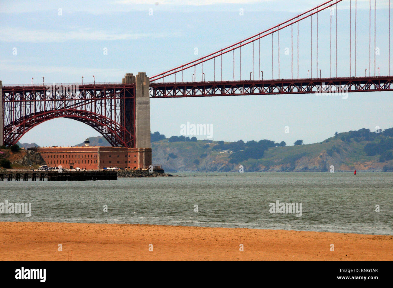 Suspension bridge across a bay, Golden Gate Bridge, San Francisco