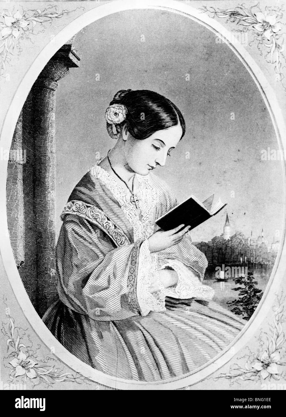 Portrait of Florence Nightingale by Juan Buckingham Wandesforde, (1817-1902) Stock Photo
