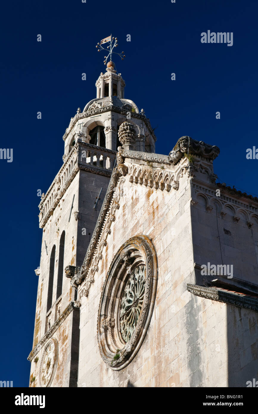 The Cathedral of St Mark Korcula Town Dalmatia Croatia Stock Photo