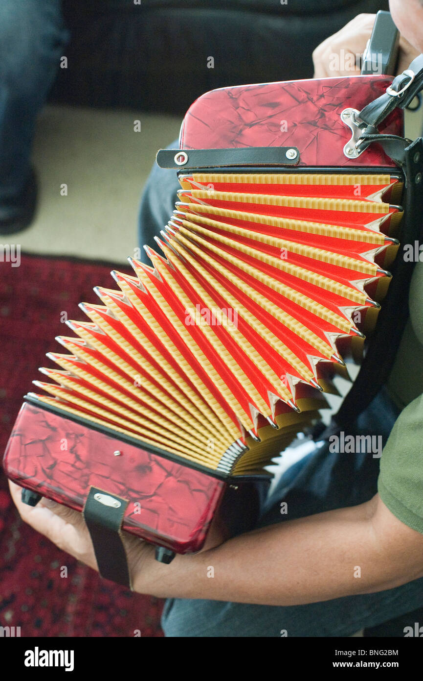 Columbian Music - Vallenato accordion Stock Photo