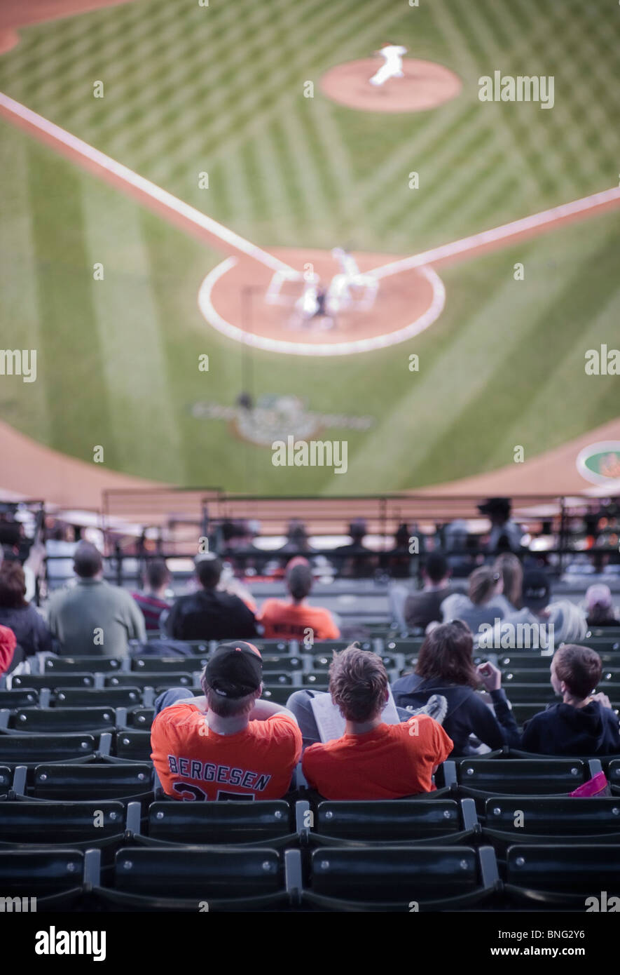 Baseball Stadium - Oriole Park at Camden Yards, Baltimore Maryland Stock Photo