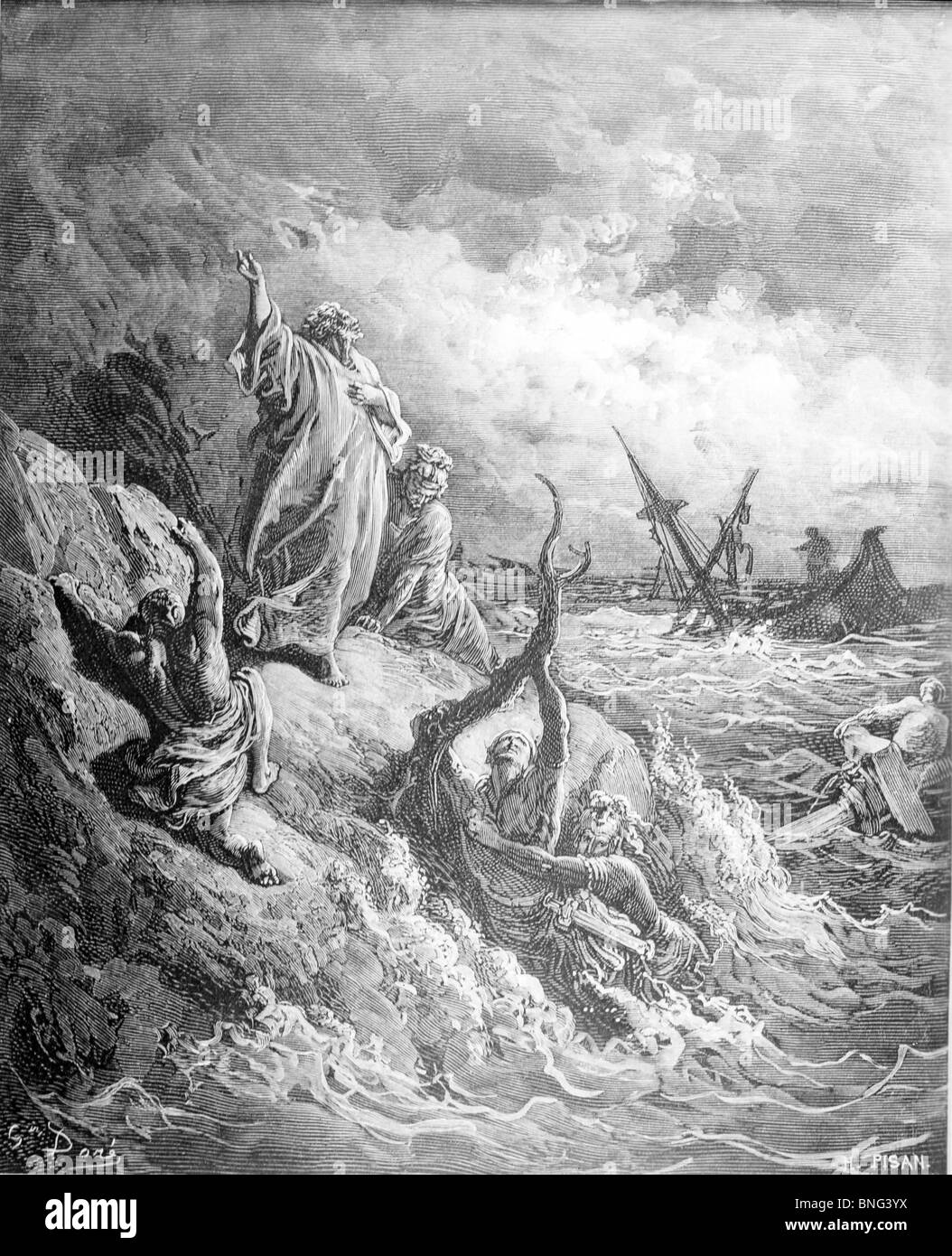 Saint Paul Landing at Malta by Gustave Dore, 18321883 Stock Photo Alamy