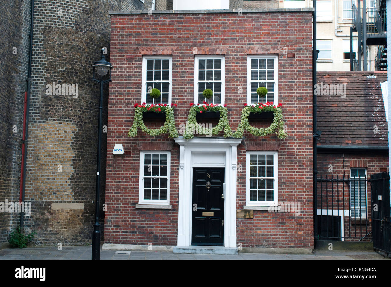 Residential brick house on Stafford Place, London, SW1, UK Stock Photo