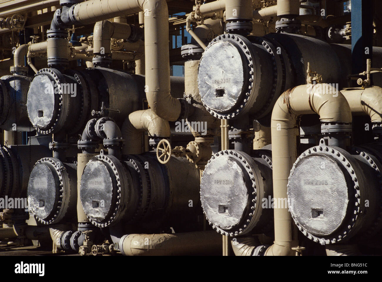 Oil Refinery Pipes Stock Photo Alamy