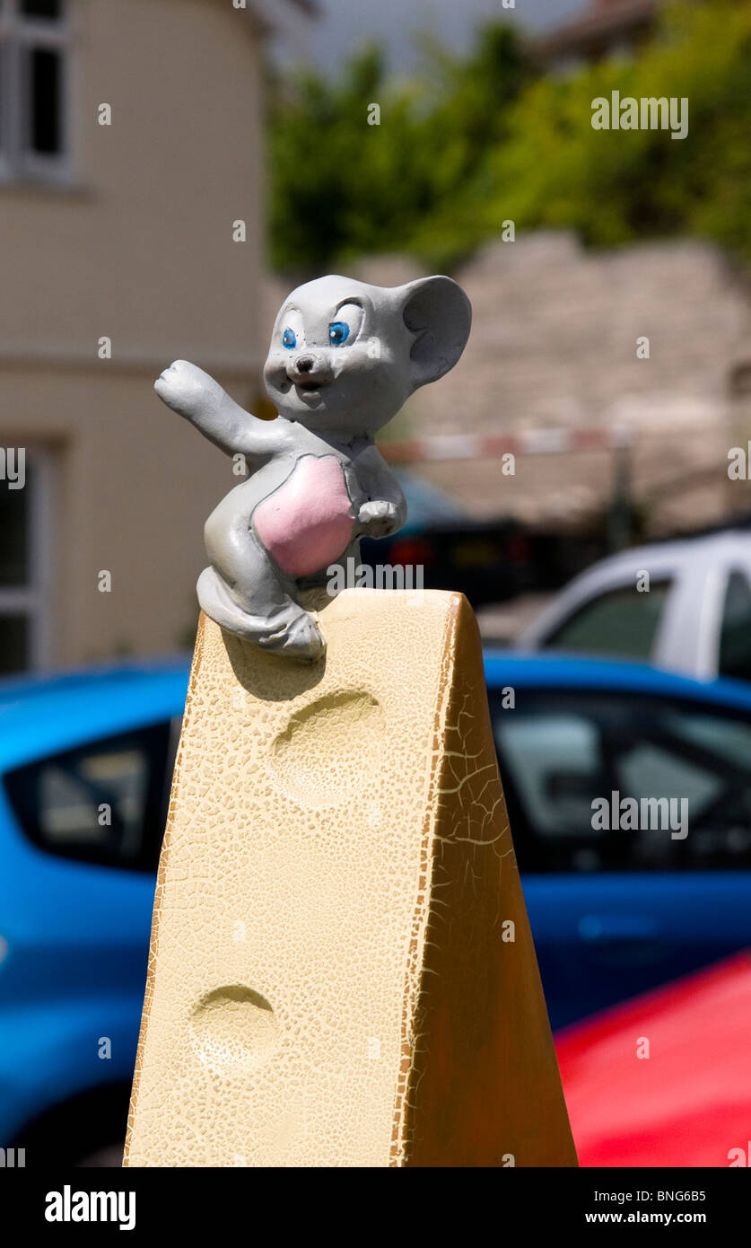 A mouse on some cheese, Cheddar Somerset England Stock Photo Alamy