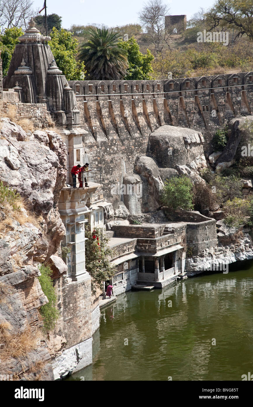Water reservoir. Chittorgarh Fort. Rajasthan. India Stock Photo