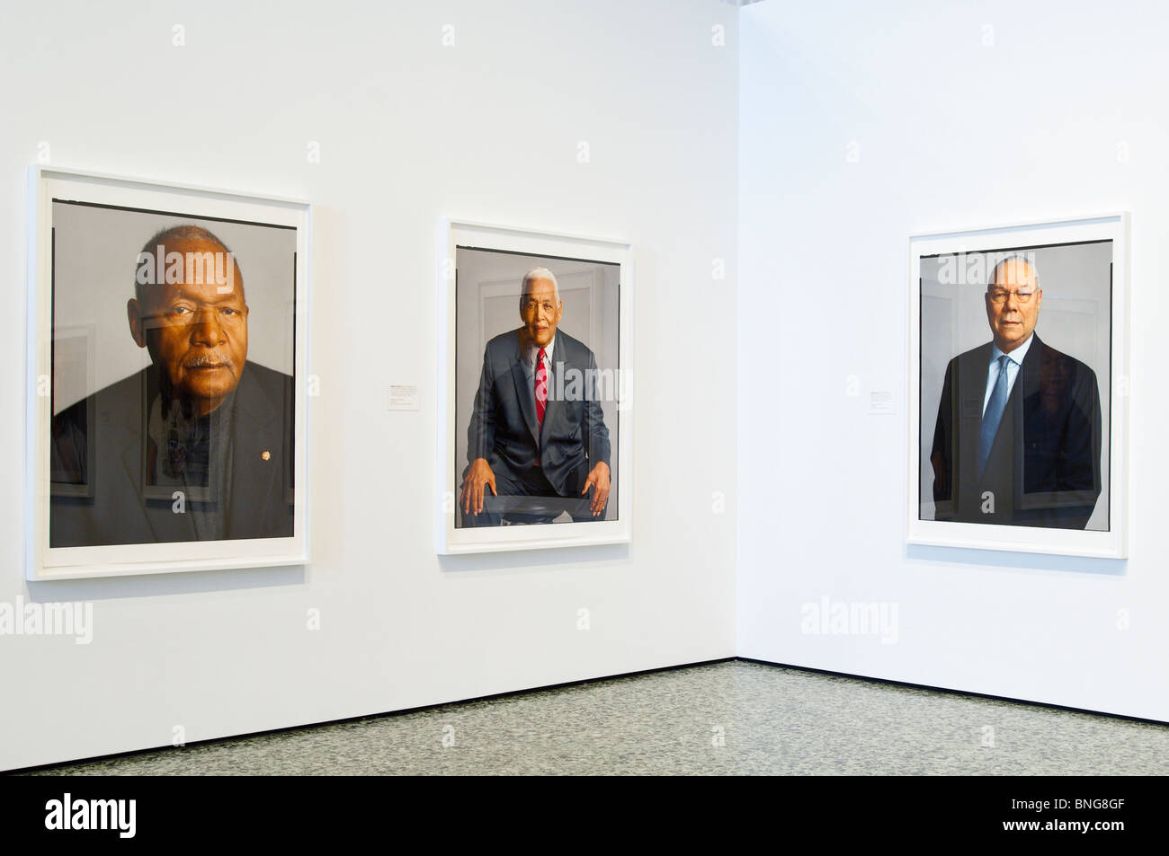 Texas, Houston. Famous black people photographic exhibit at Museum of