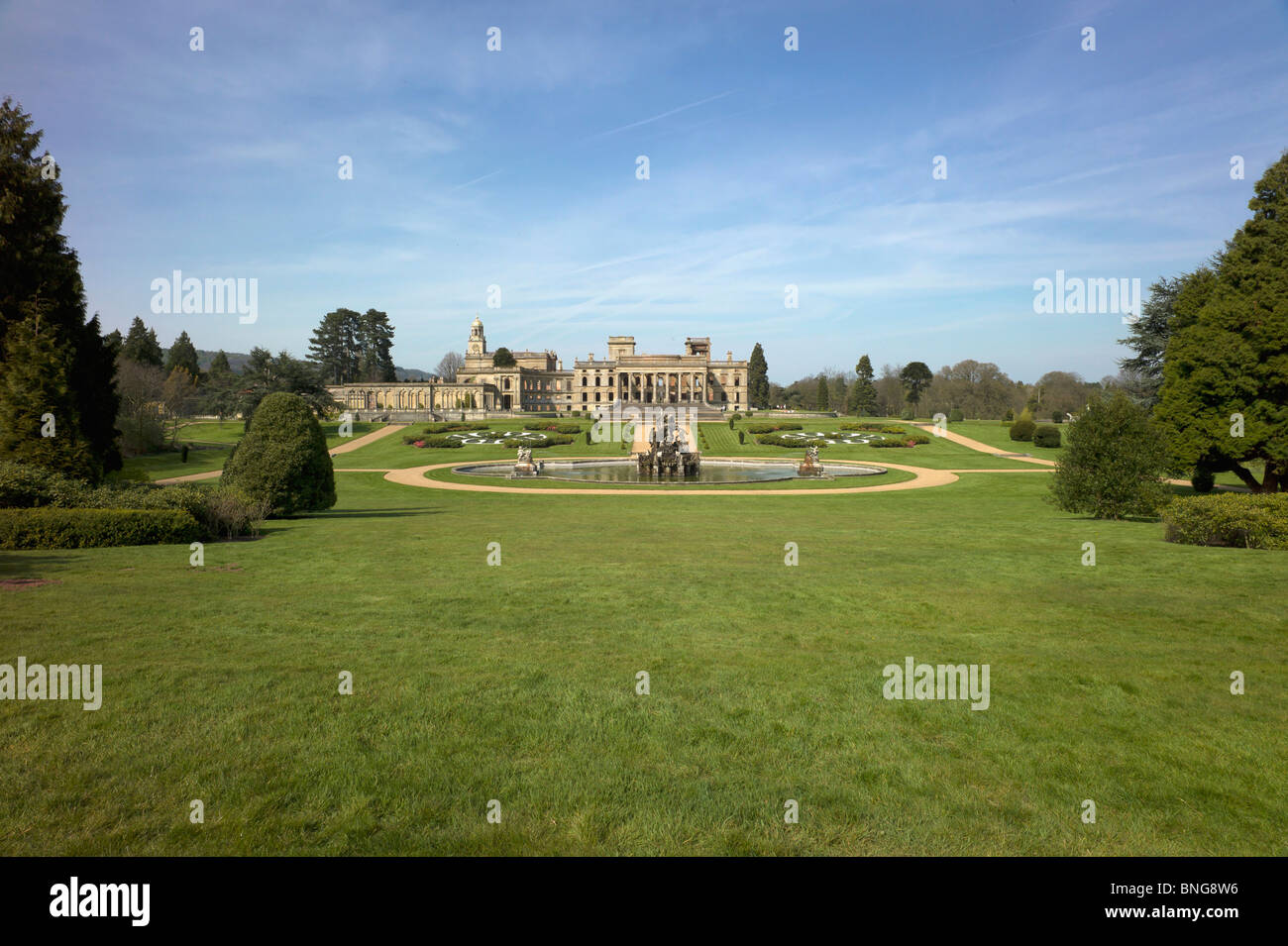The exterior of a Stately Home. Stock Photo