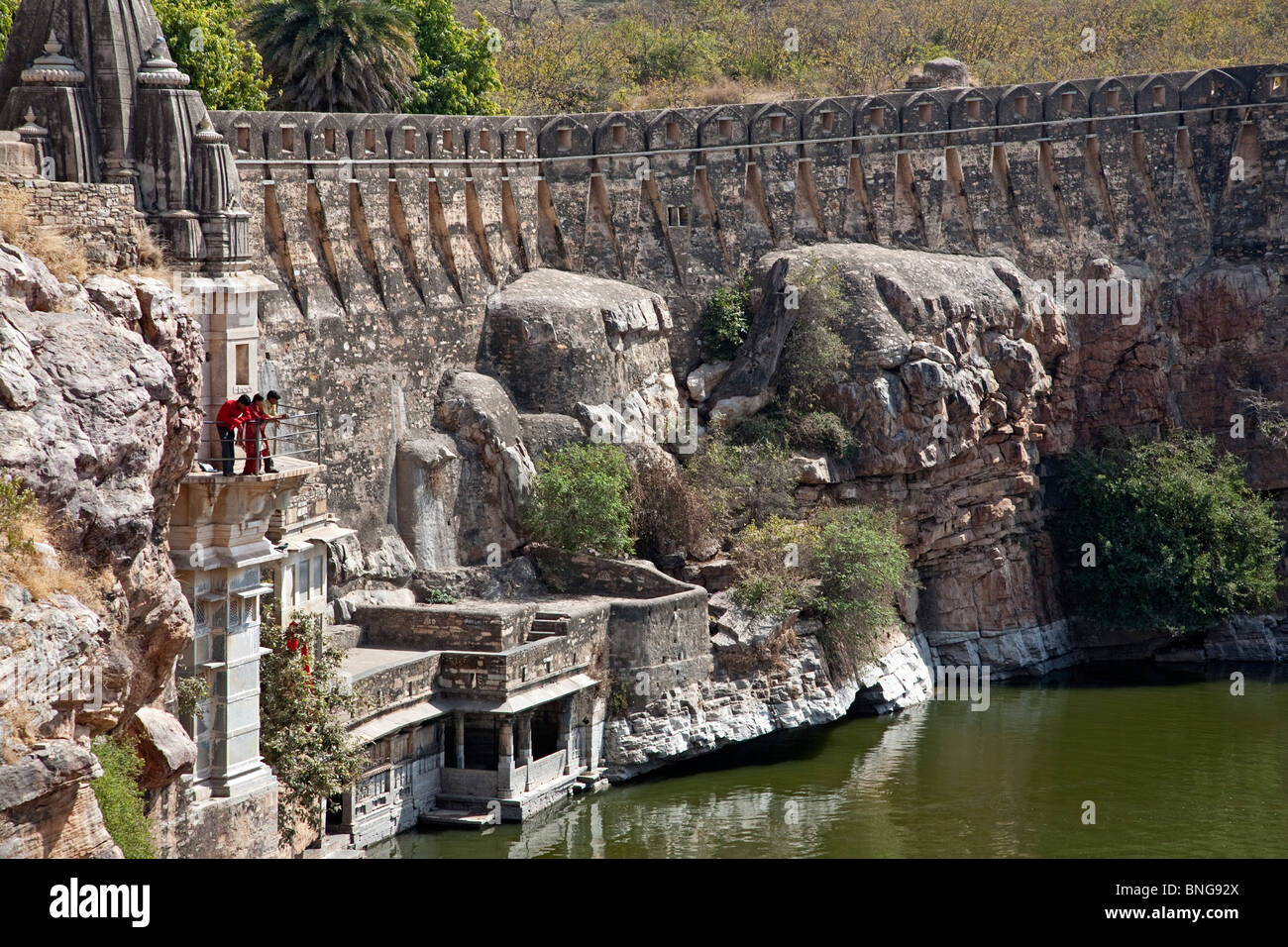 Water reservoir. Chittorgarh Fort. Rajasthan. India Stock Photo