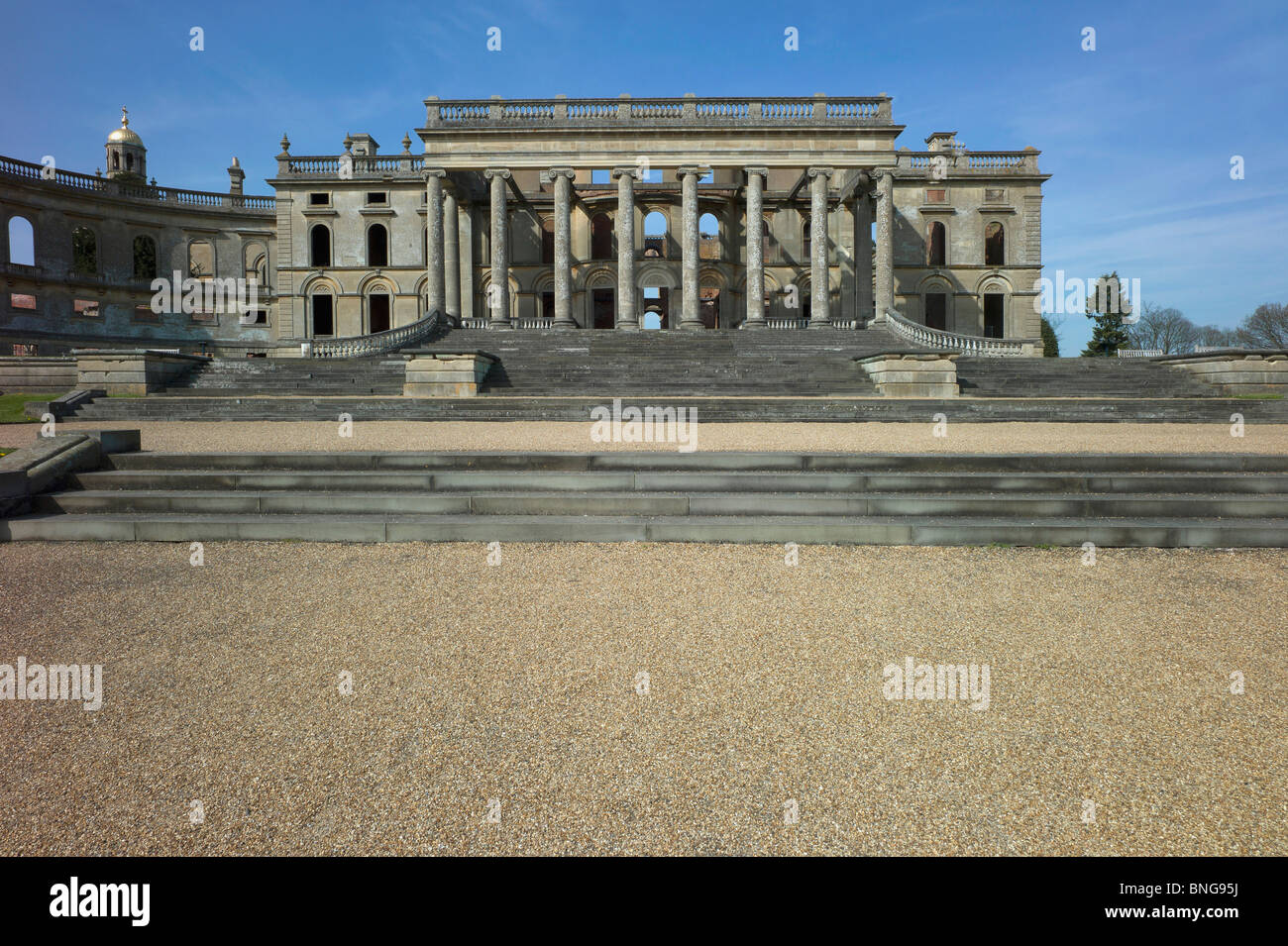 The exterior of a Stately Home. Stock Photo