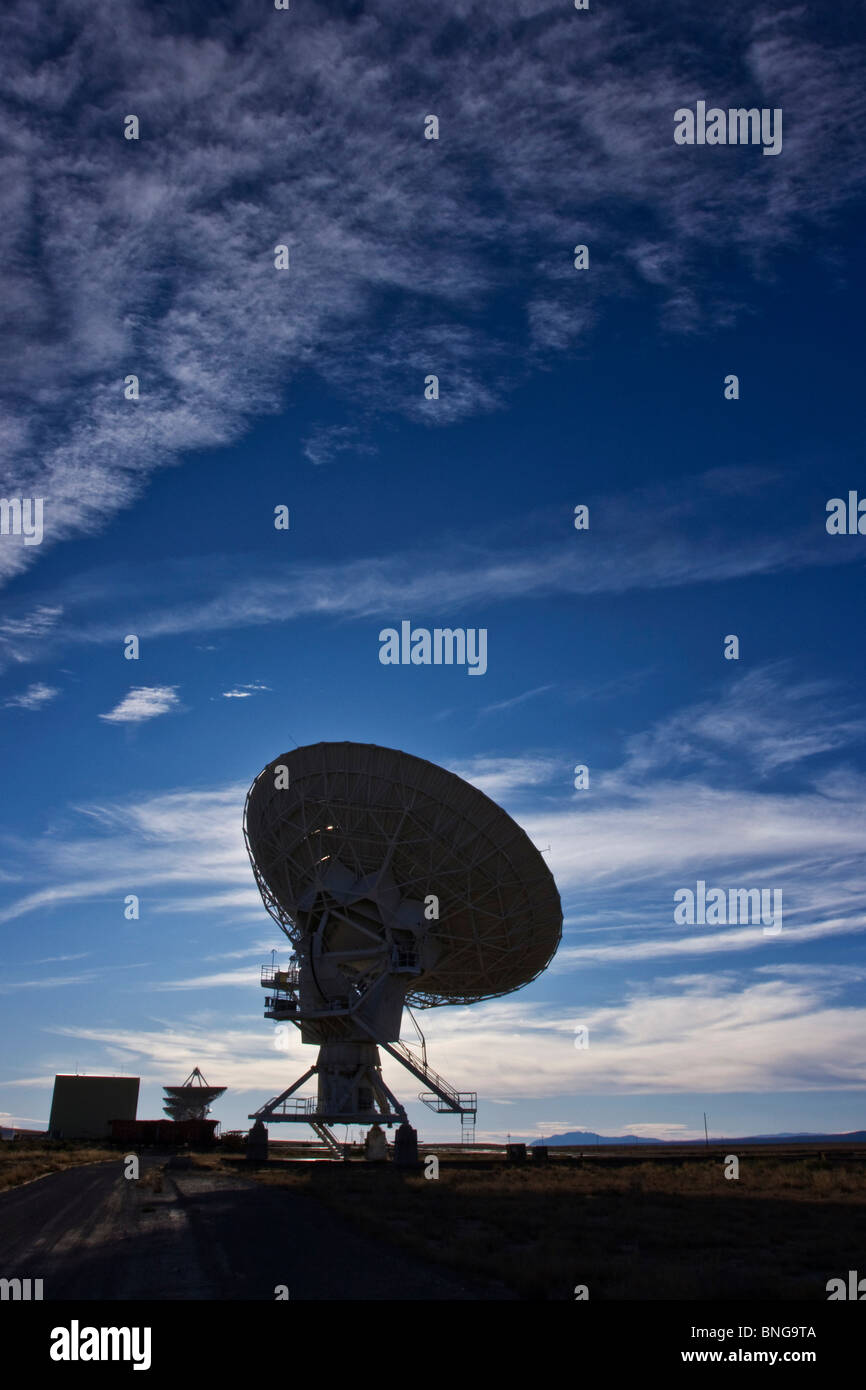VLA's VERY LARGE ARRAY sit on the PLAINS of San Augustin in New Mexico, USA Stock Photo