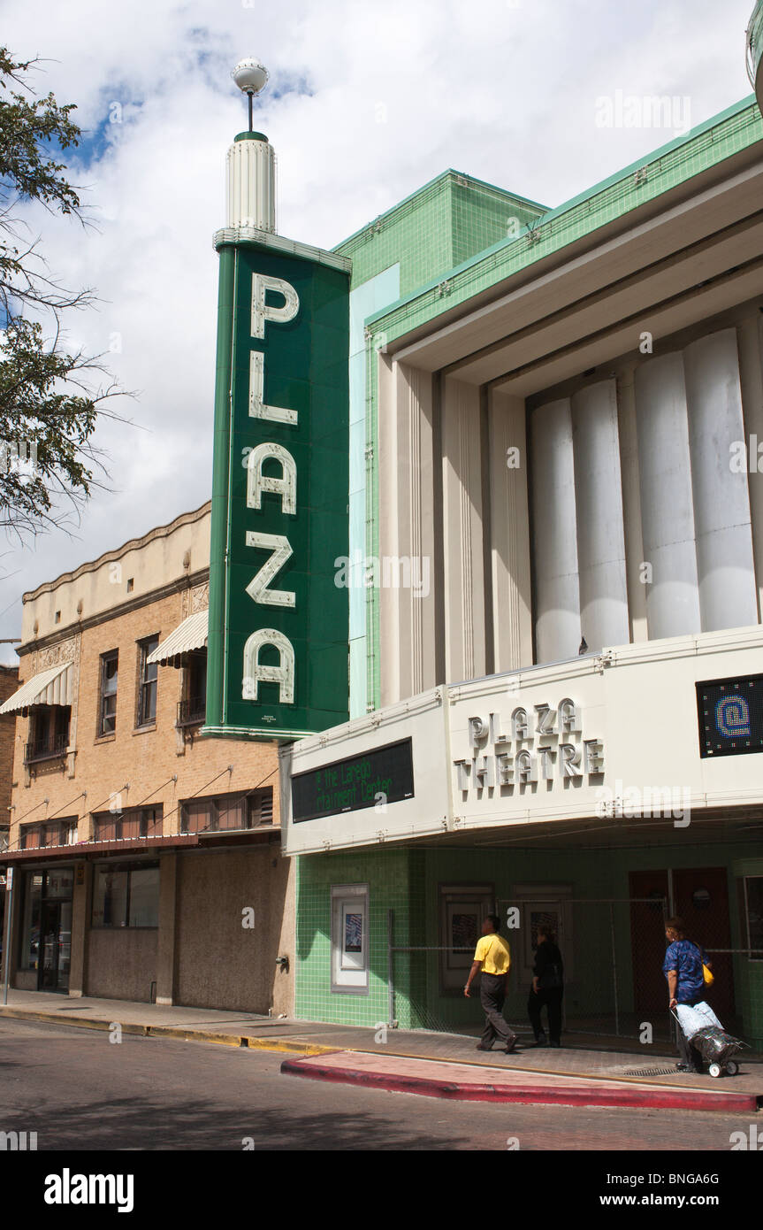 Texas, Laredo. Plaza Theater in Old Historic District of Laredo Stock Photo Alamy