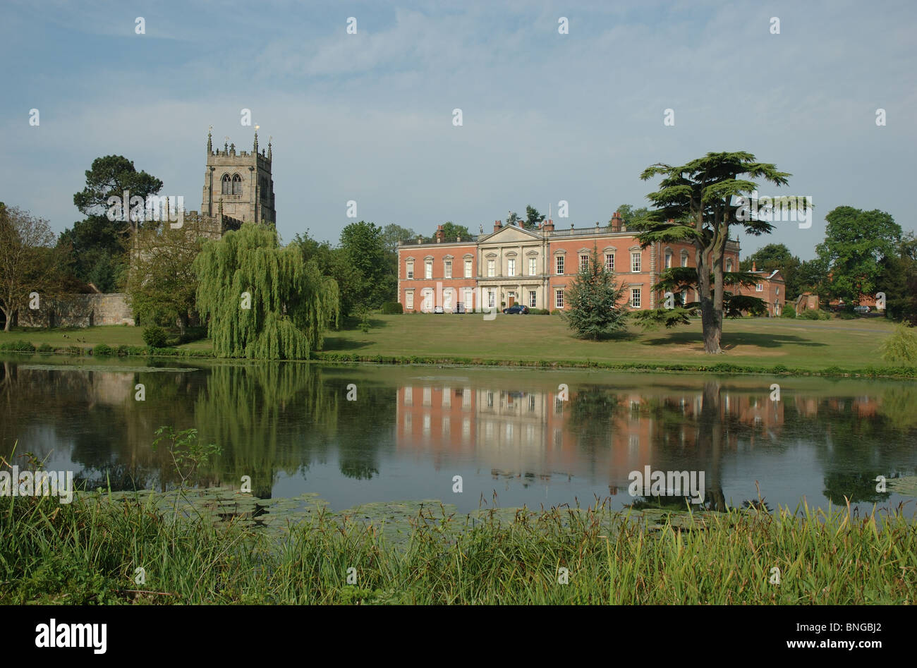 Staunton Harold Hall and church, Leicestershire, England, UK Stock