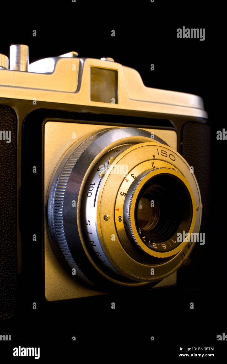 Old vintage rangefinder medium format photo camera Stock Photo Alamy