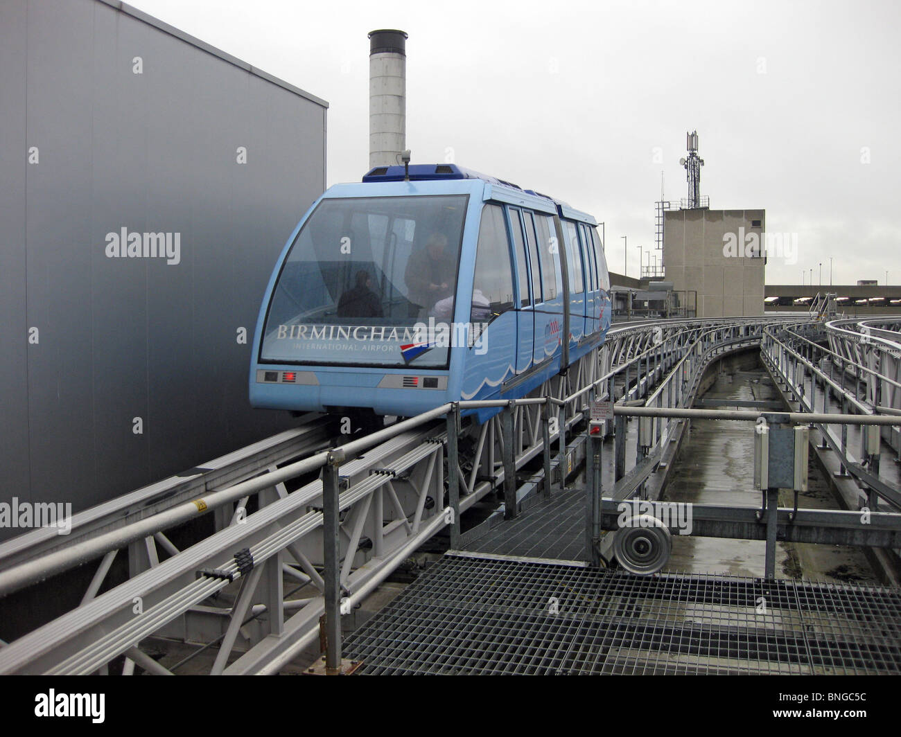 Monorail transport system (Air-rail link), Airport, Birmingham, West Midlands, England, UK, Western Europe. Stock Photo